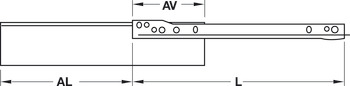 enkeltvægget skuffesystem, Häfele Matrix Box Single A25, deludtræk, højde 54 mm, ren hvid, RAL 9010