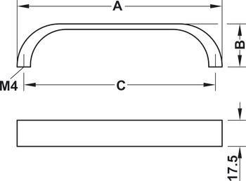 Grebsprofilliste, Bøjlegreb af aluminium