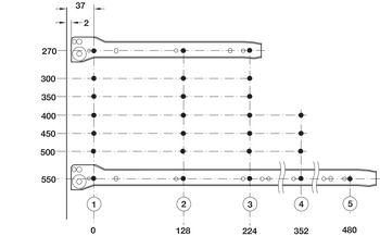 enkeltvægget skuffesystem, Häfele Matrix Box Single A25, deludtræk, højde 150 mm, ren hvid, RAL 9010