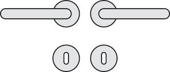 Dørgrebssæt, Hoppe Paris E138F/42/H42HKVS rustfrit stål