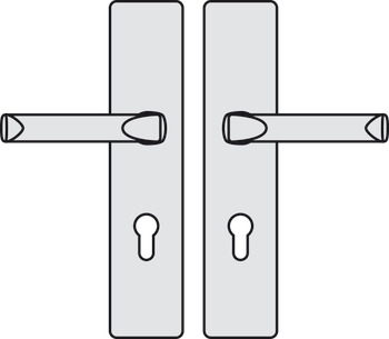 sikkerhedsbeslag, aluminium, Hoppe, London 61G/2221/2210/113 ES1 (SK2)