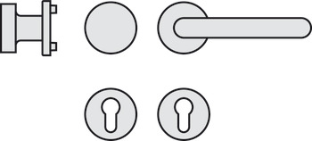 Dørgrebssæt, Hoppe Paris E138F/42/H42HKVS rustfrit stål