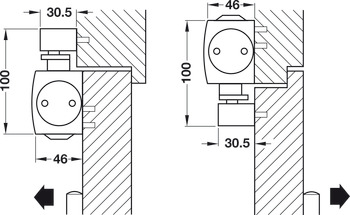 overliggende dørlukker, Geze TS 5000, med åbningsenhed, EN 2-6