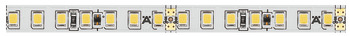 LED-bånd konstant strøm, Häfele Loox5 LED 3051 24 V 8 mm 2-pol. (monokrom), 140 LED/m, 14,4 W/m, IP20
